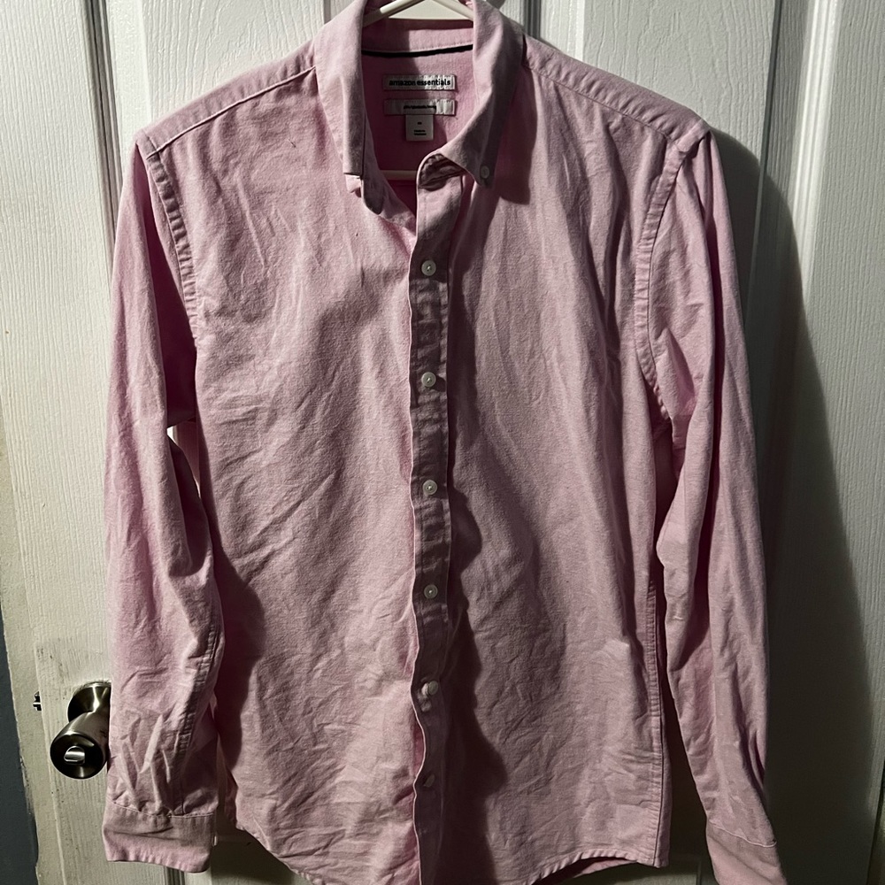 Pink button up shirt